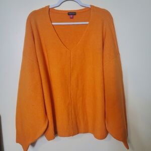 Vince Camuto | Orange Slouchy Knit Sweater Top XXL  Drop Shoulder